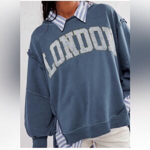 FP We The Free Graphic Camden Pullover - London. Sz Medium. EUC
